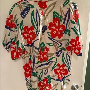 Colorful Floral Women's Blouse